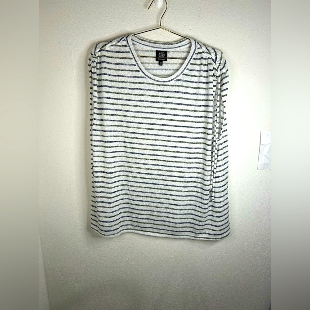 Bobeau 3X Striped Sleeveless Top Plus Size, Soft Stretch Knit, Casual Wear